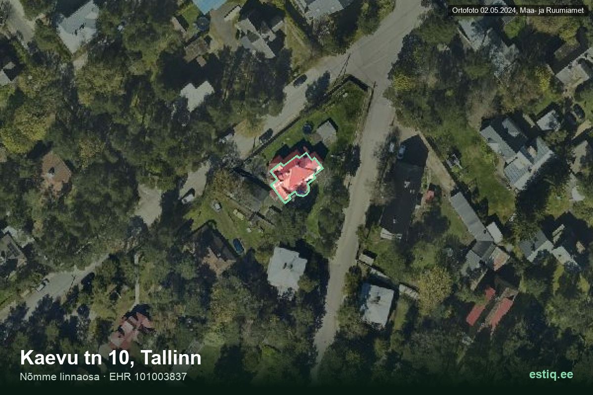 Sihi tänav 39, Tallinn – hoone aerofoto, kontuur ehitisregistri (EHR) andmetest