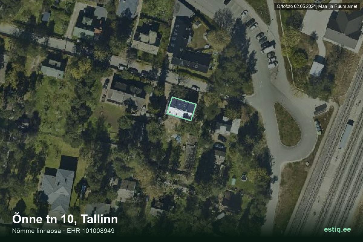 Õnne tänav 10, Tallinn – aerial photo of the building, outline from the Building Register (EHR)