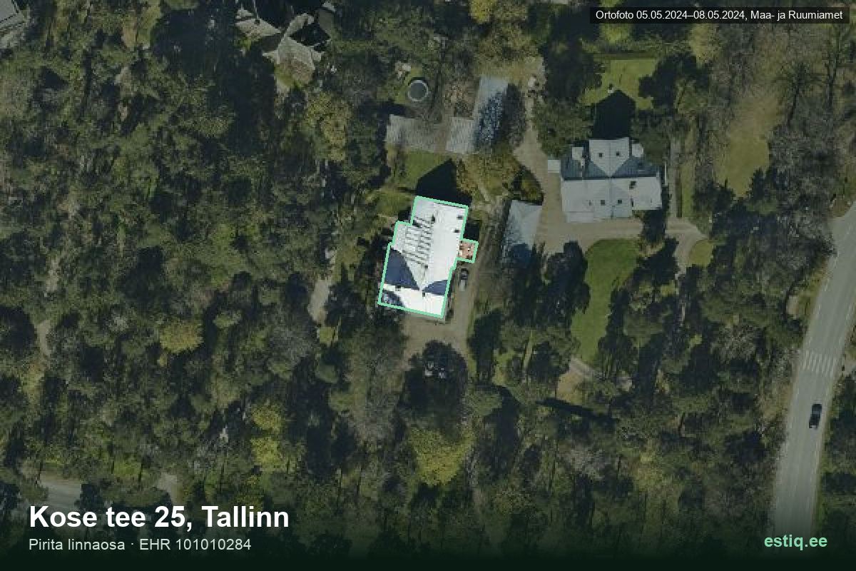 Kose tee 25, Tallinn – ilmakuva rakennuksesta, ääriviiva rakennusrekisteristä (EHR)