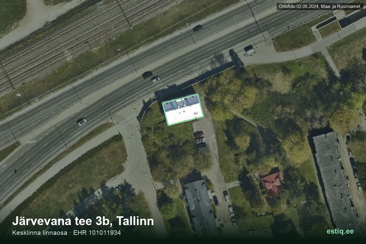 Järvevana tee 3b, Tallinn – aerial photo of the building, outline from the Building Register (EHR)