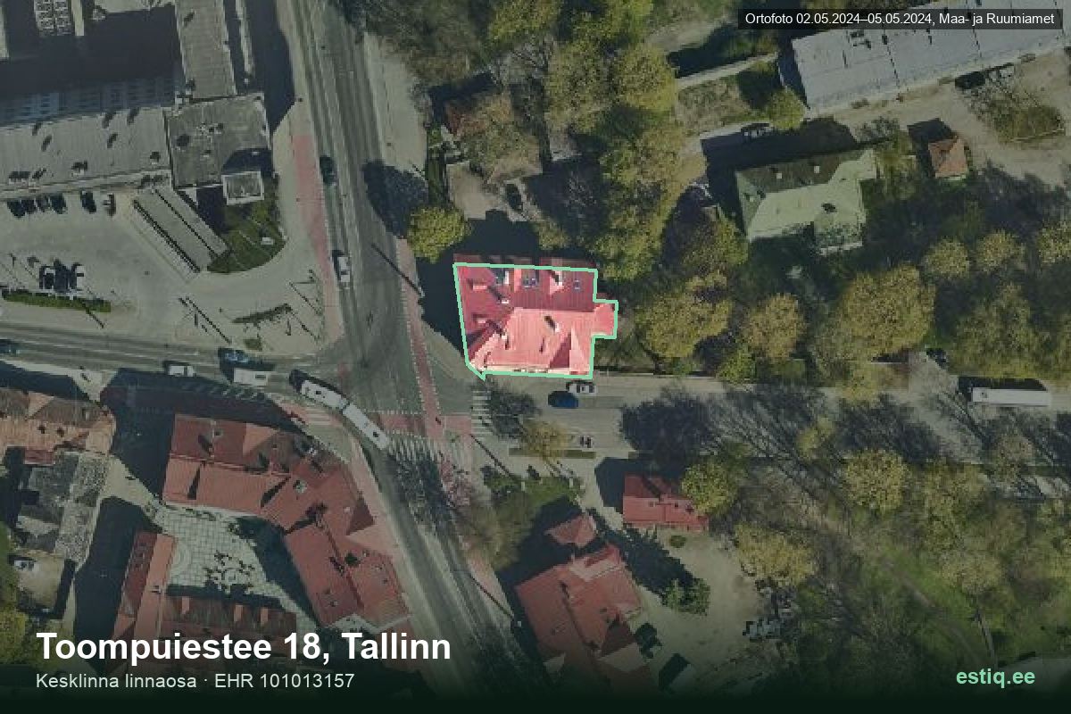 Falgi tee 6, Tallinn – aerial photo of the building, outline from the Building Register (EHR)
