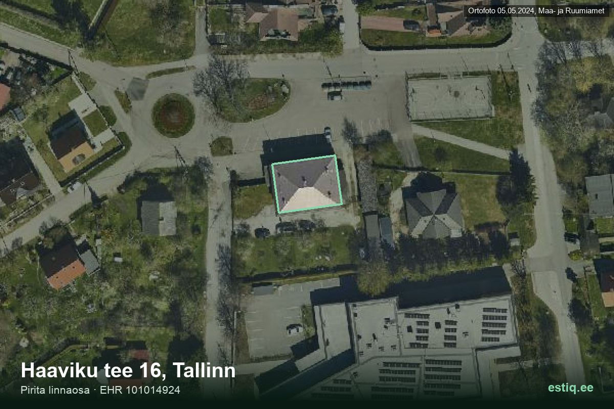 Haaviku tee 16, Tallinn – aerial photo of the building, outline from the Building Register (EHR)