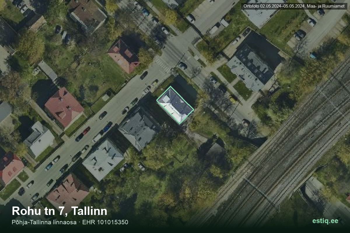 Rohu tänav 7, Tallinn – aerial photo of the building, outline from the Building Register (EHR)