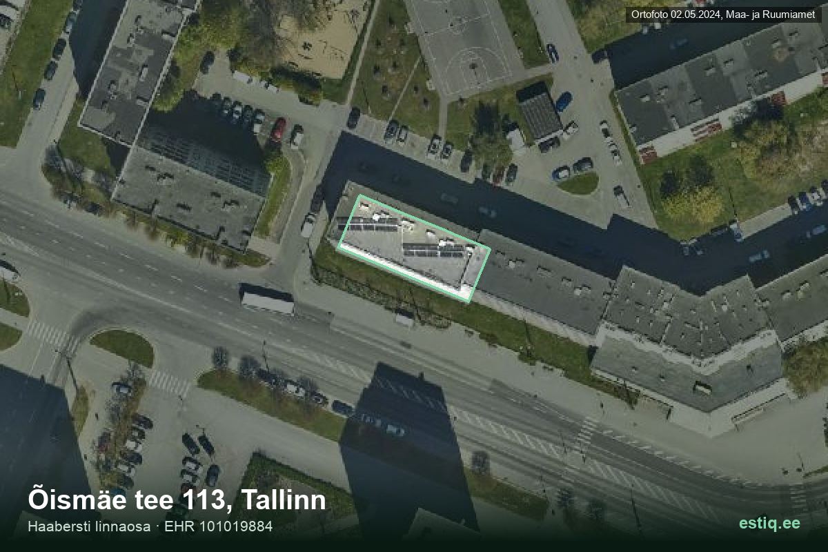Õismäe tee 113, Tallinn – aerial photo of the building, outline from the Building Register (EHR)