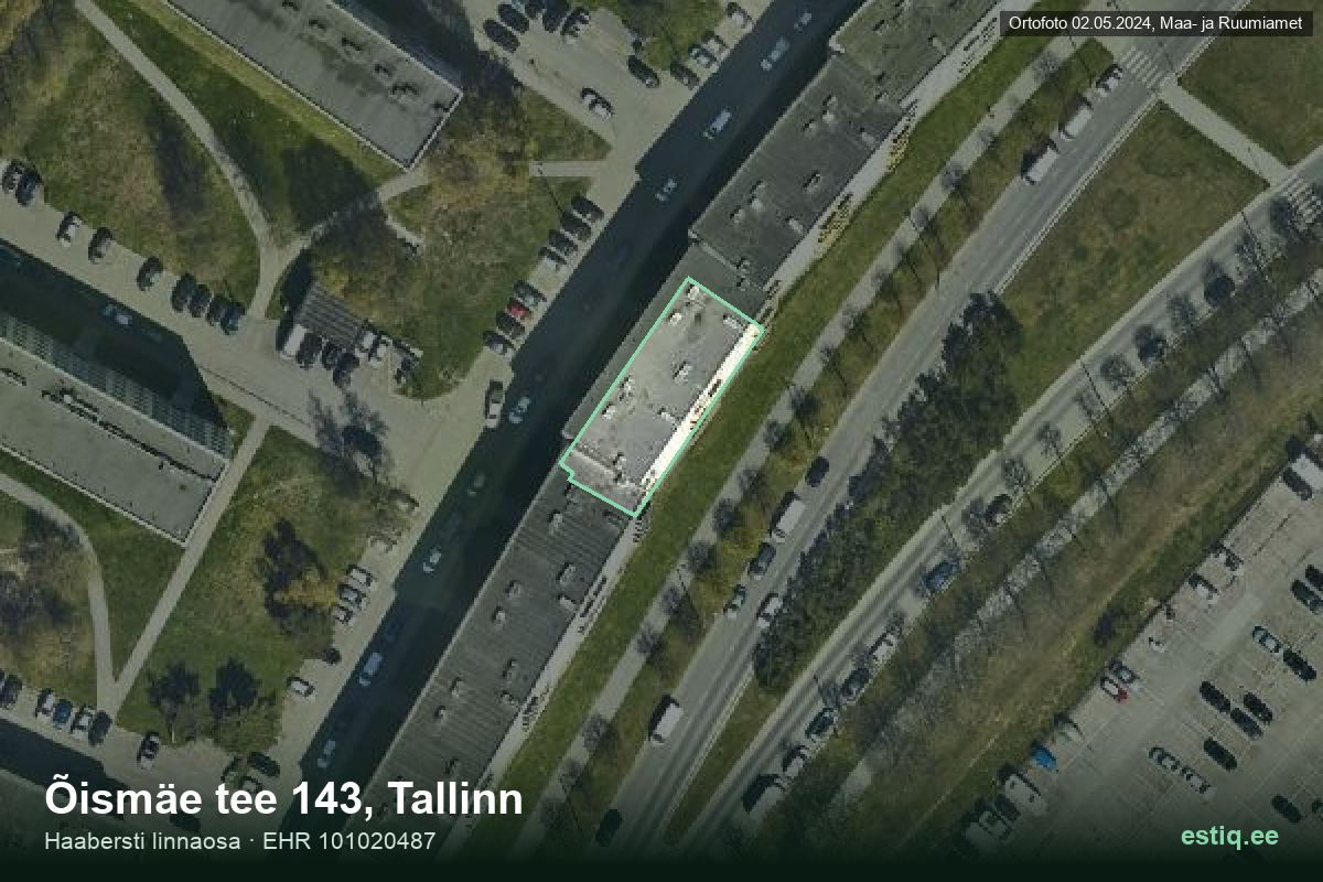 Õismäe tee 143, Tallinn – aerial photo of the building, outline from the Building Register (EHR)
