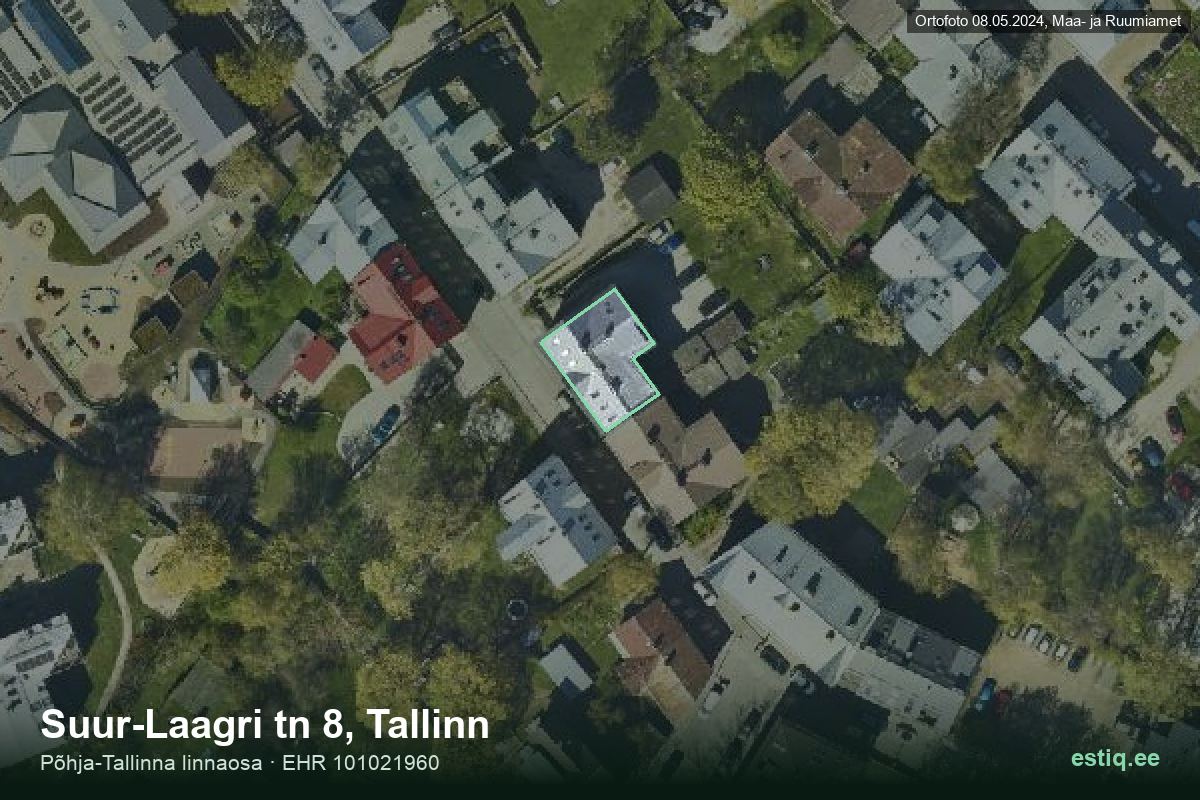 Suur-Laagri tänav 8, Tallinn – aerial photo of the building, outline from the Building Register (EHR)