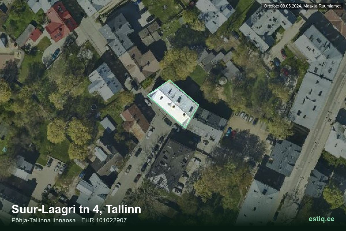 Suur-Laagri tänav 4, Tallinn – aerial photo of the building, outline from the Building Register (EHR)