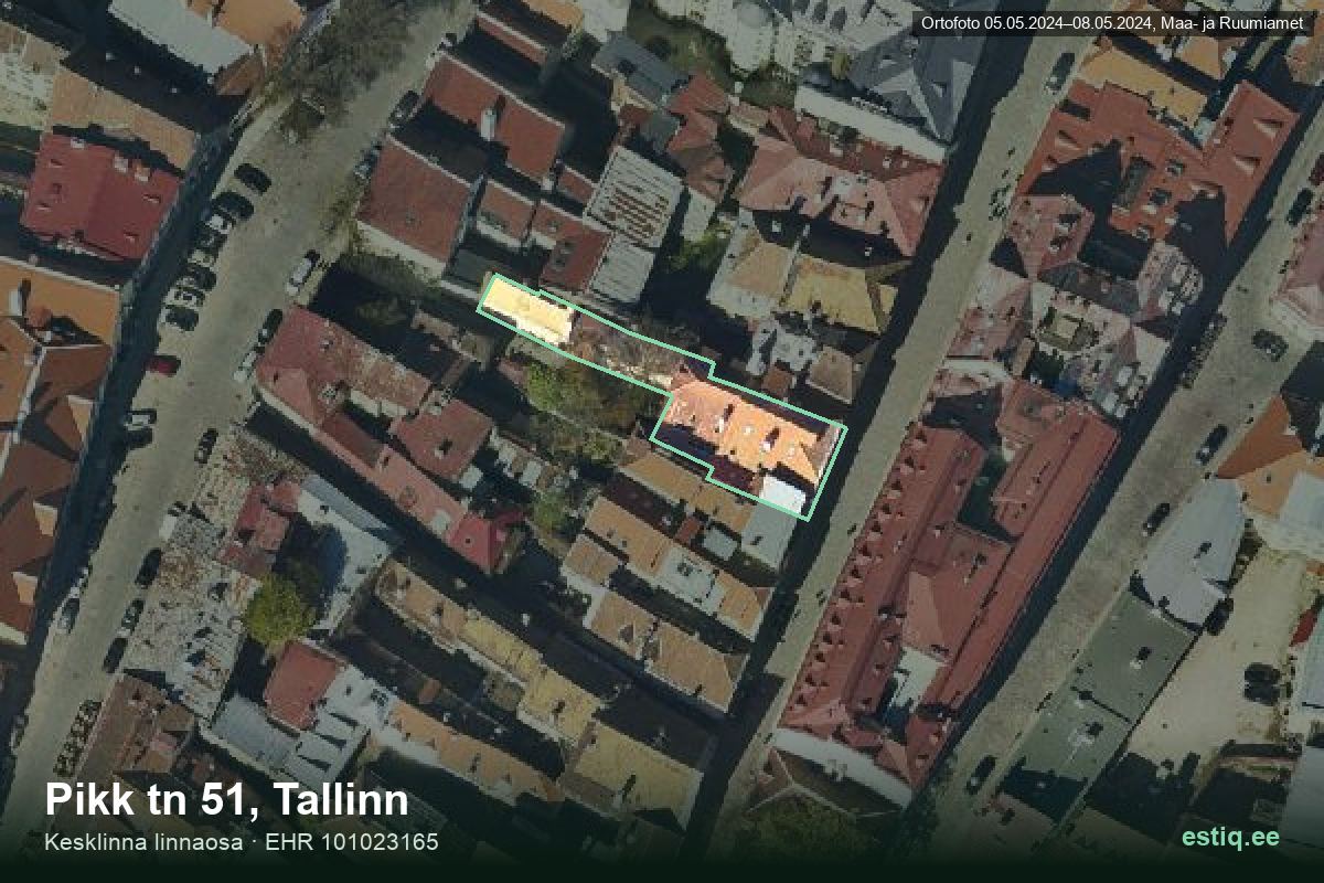 lai 36c-5, Tallinn – hoone aerofoto, kontuur ehitisregistri (EHR) andmetest