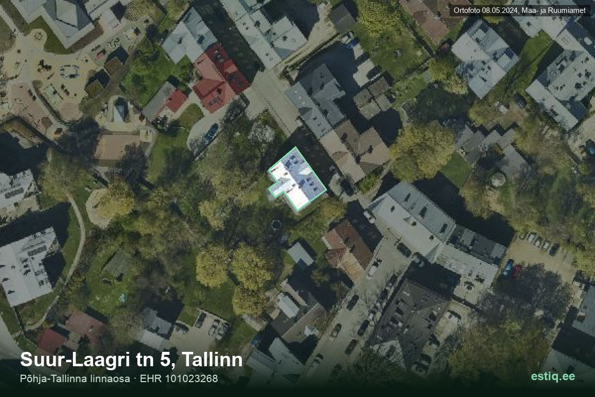 Suur-Laagri tänav 5, Tallinn – aerial photo of the building, outline from the Building Register (EHR)