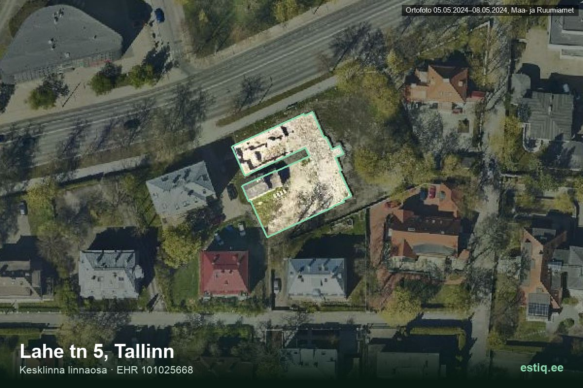 Narva mnt 80, Tallinn – hoone aerofoto, kontuur ehitisregistri (EHR) andmetest