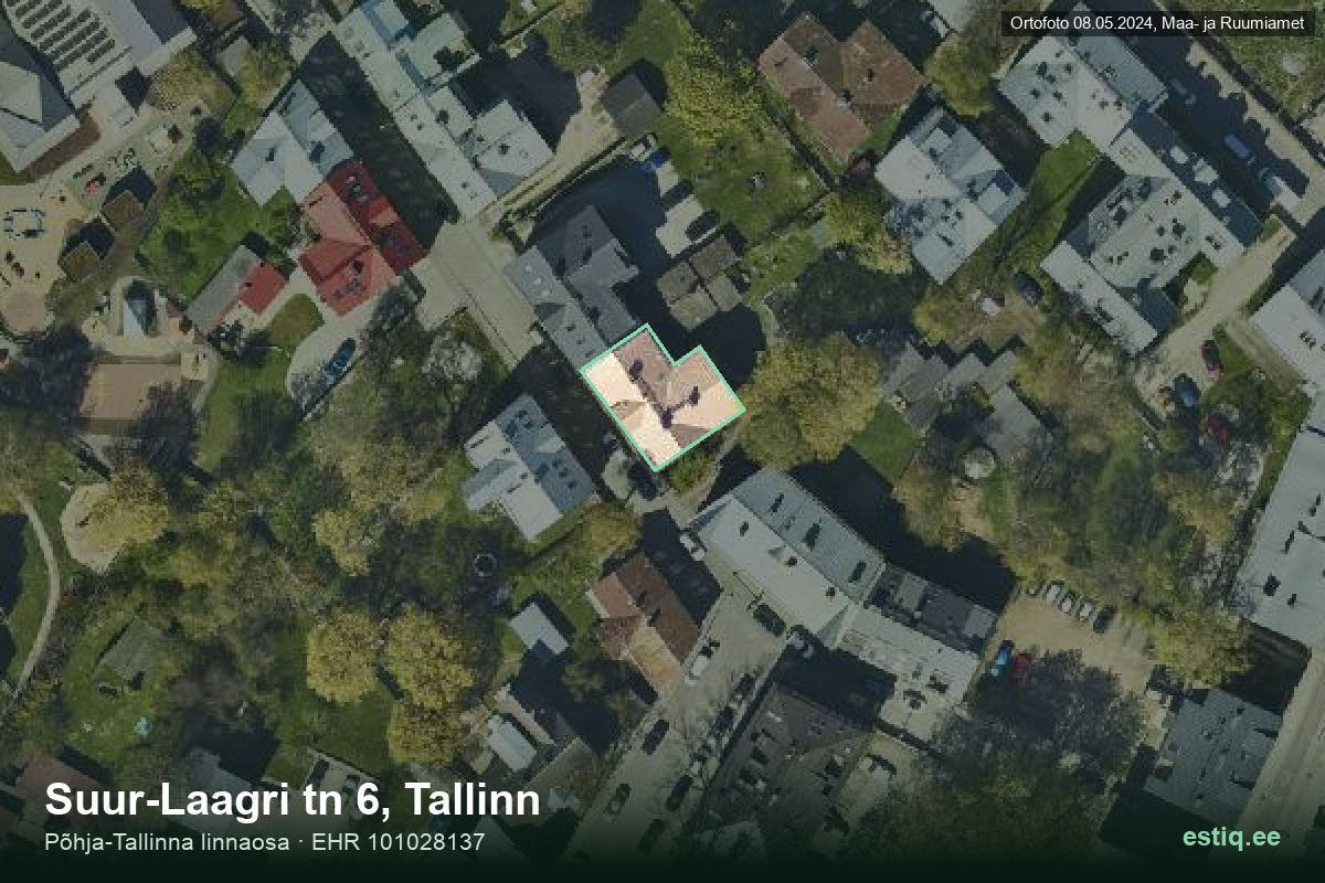 Suur-Laagri tänav 6, Tallinn – aerial photo of the building, outline from the Building Register (EHR)