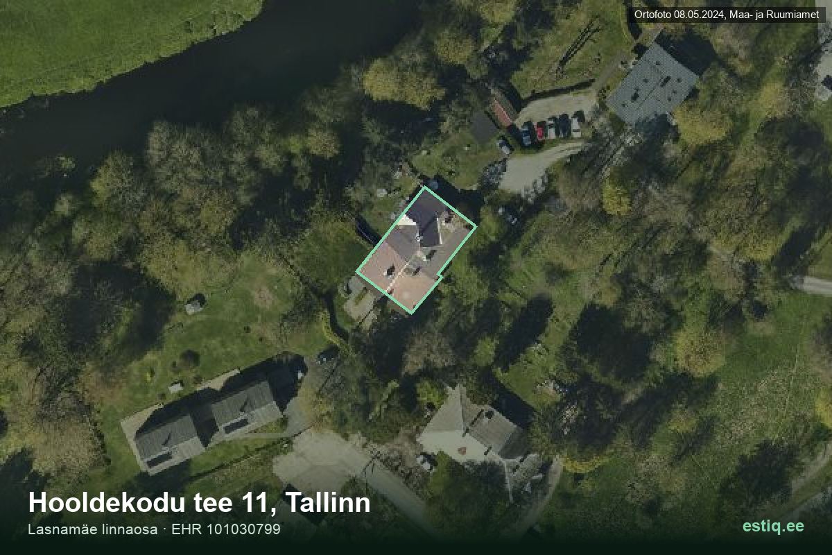 Hooldekodu tee 11, Tallinn – aerial photo of the building, outline from the Building Register (EHR)