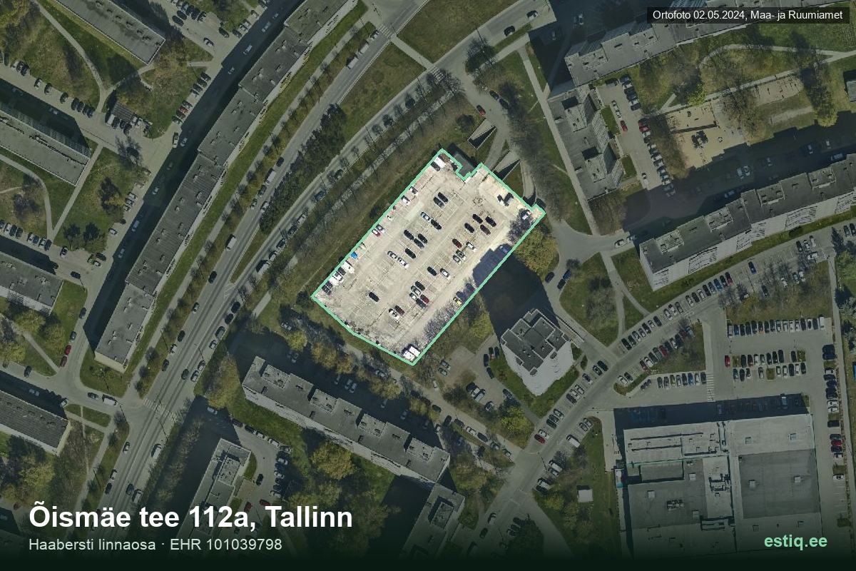 Õismäe tee 112a, Tallinn – ilmakuva rakennuksesta, ääriviiva rakennusrekisteristä (EHR)
