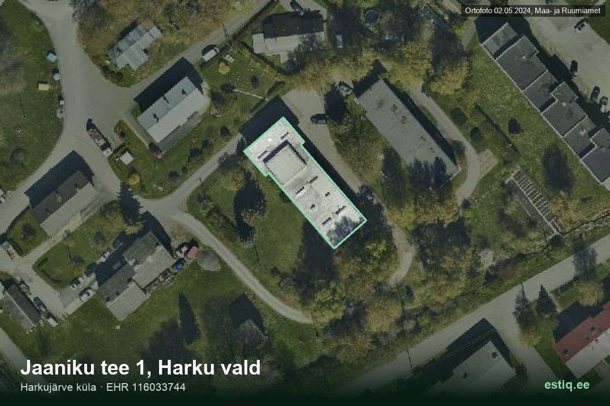 Jaaniku tee 1, Harku – hoone aerofoto, kontuur ehitisregistri (EHR) andmetest
