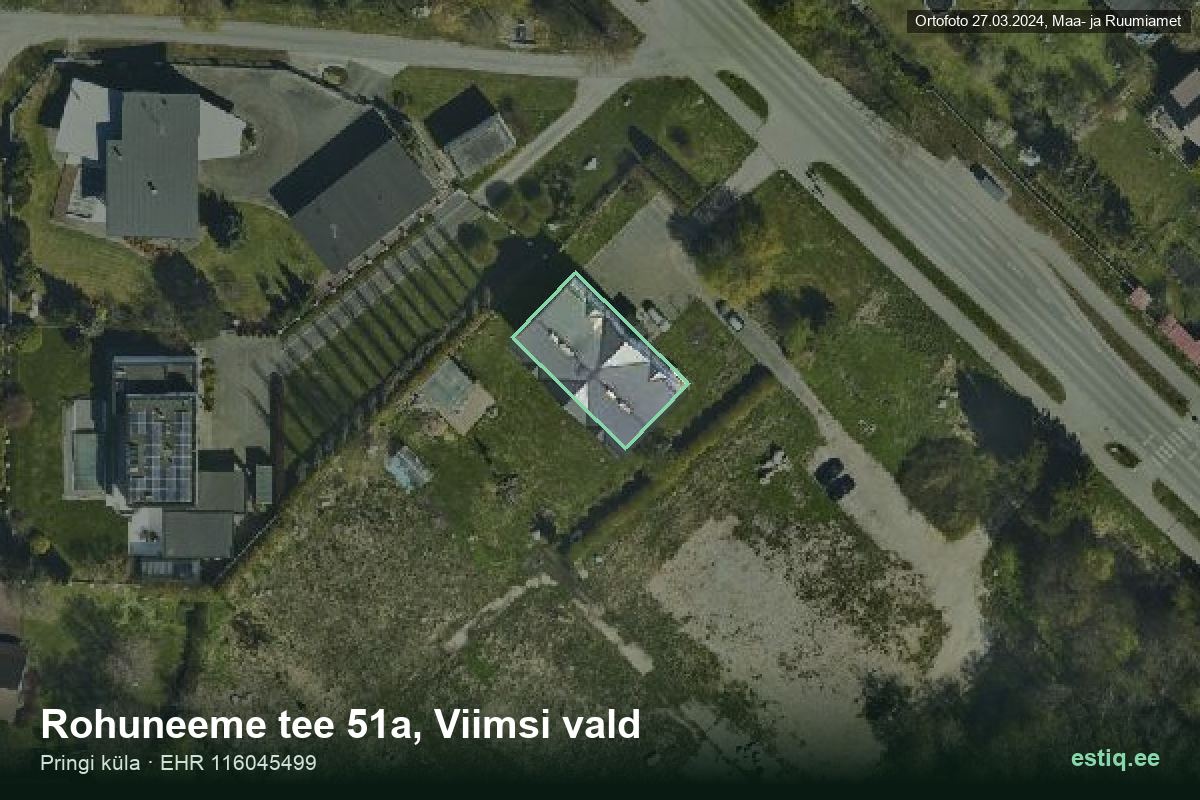 Rohuneeme tee 51a, Viimsi – aerial photo of the building, outline from the Building Register (EHR)