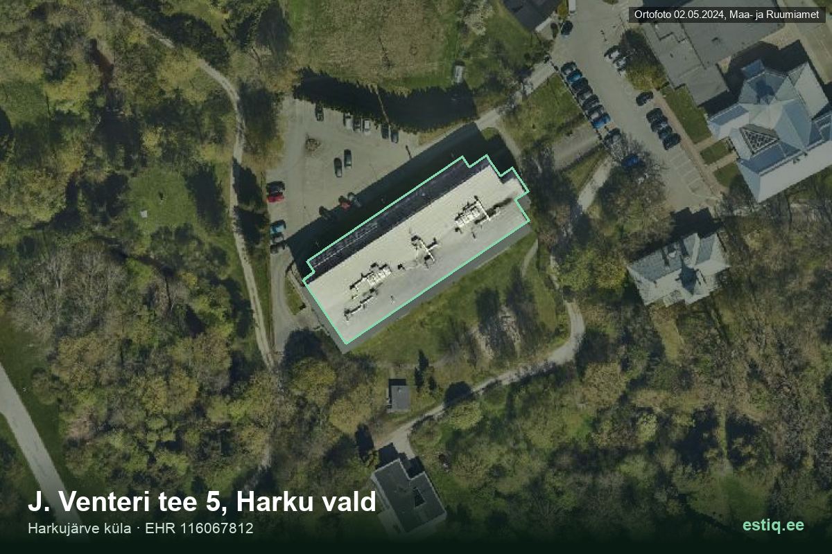 J. Venteri tee 5, Harku – hoone aerofoto, kontuur ehitisregistri (EHR) andmetest