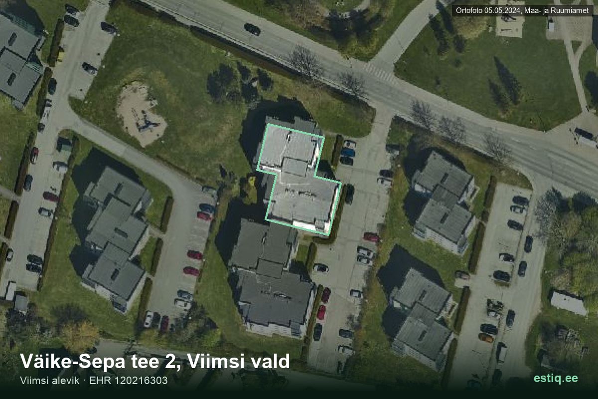 Väike-Sepa tee 2, Viimsi – ilmakuva rakennuksesta, ääriviiva rakennusrekisteristä (EHR)
