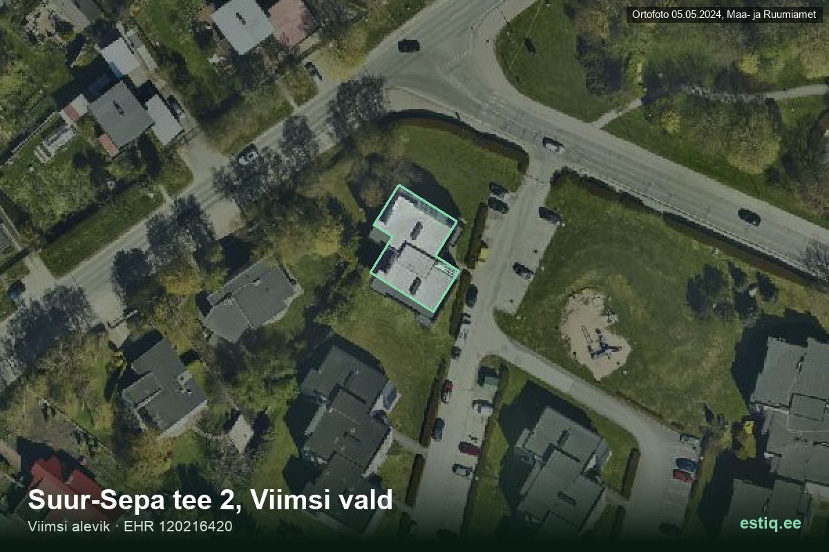 Suur-Sepa tee 2, Viimsi – ilmakuva rakennuksesta, ääriviiva rakennusrekisteristä (EHR)