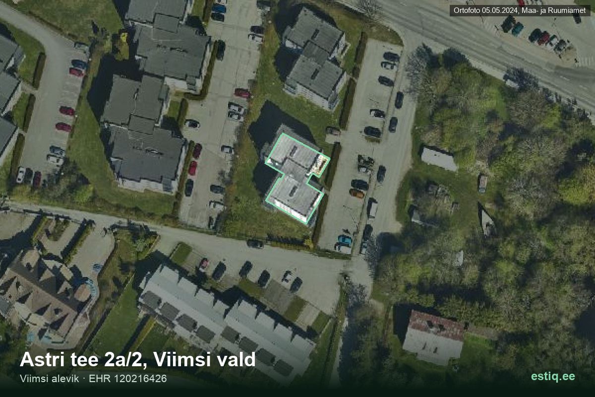 Astri tee 2a/2, Viimsi – aerial photo of the building, outline from the Building Register (EHR)