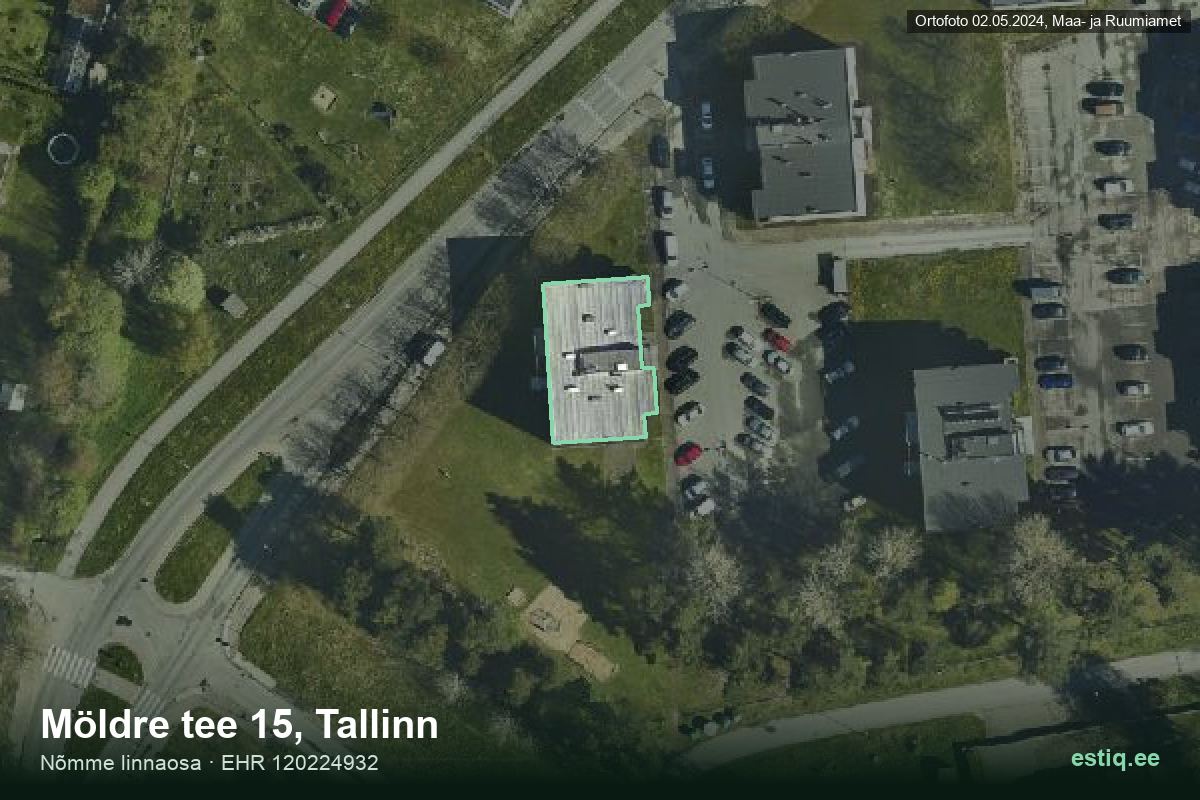 Möldre tee 15, Tallinn – aerial photo of the building, outline from the Building Register (EHR)