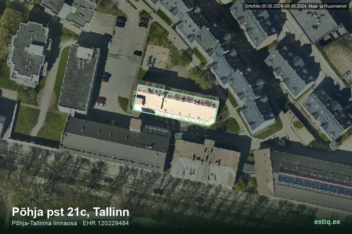 Põhja pst 21c, Tallinn – ilmakuva rakennuksesta, ääriviiva rakennusrekisteristä (EHR)