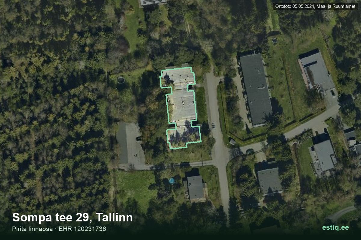 Sompa tee 29, Tallinn – ilmakuva rakennuksesta, ääriviiva rakennusrekisteristä (EHR)