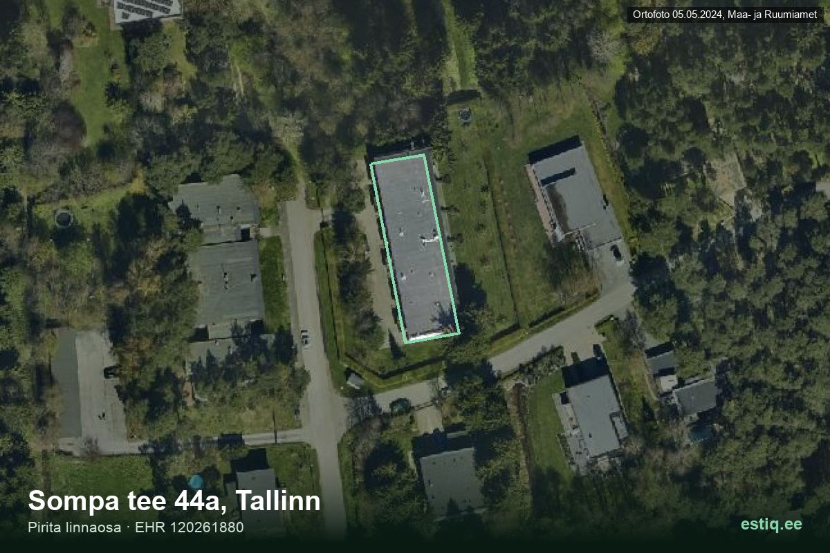 Sompa tee 44a, Tallinn – ilmakuva rakennuksesta, ääriviiva rakennusrekisteristä (EHR)