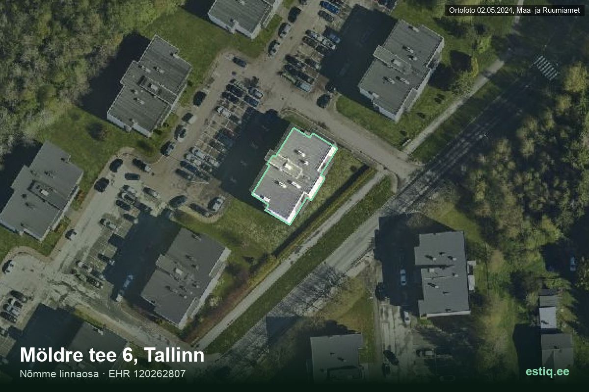 Möldre tee 6, Tallinn – aerial photo of the building, outline from the Building Register (EHR)