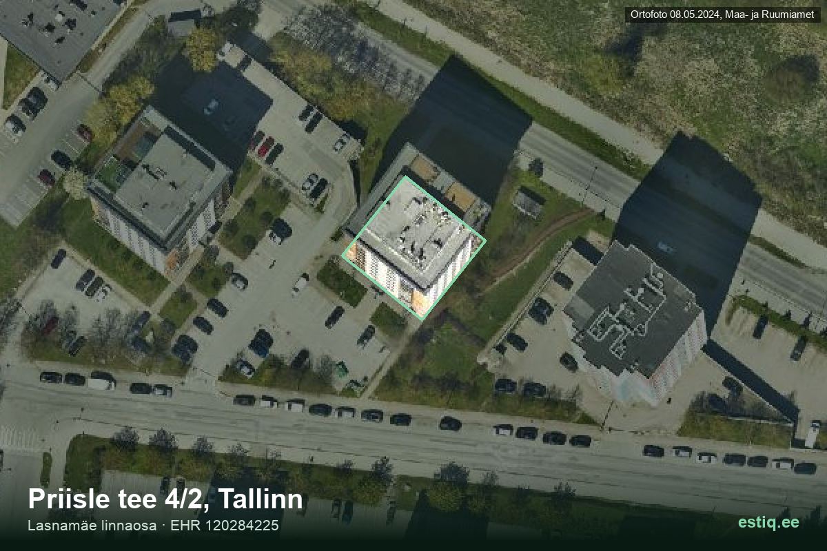 Priisle tee 4/2, Tallinn – aerial photo of the building, outline from the Building Register (EHR)