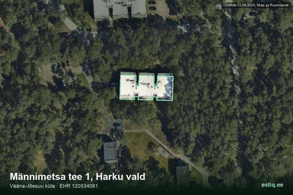 Männimetsa 1, Harku – hoone aerofoto, kontuur ehitisregistri (EHR) andmetest