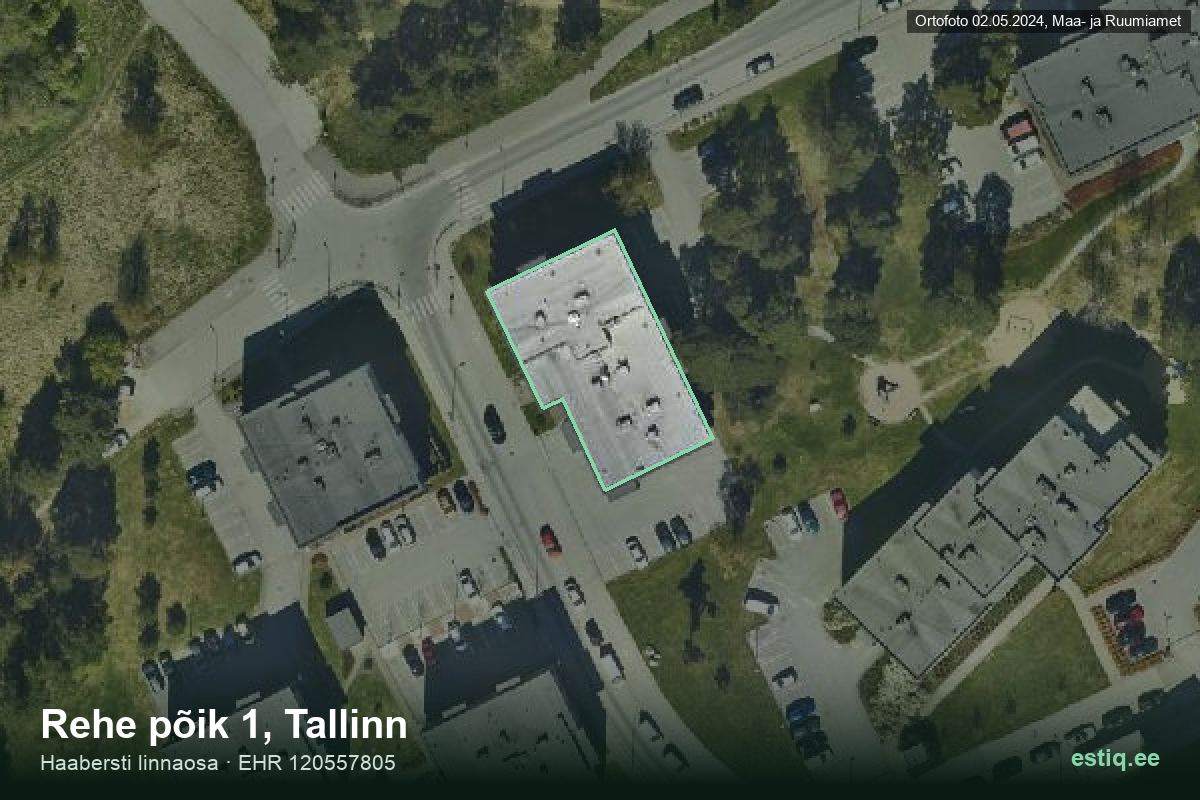 Rehe põik 1, Tallinn – aerial photo of the building, outline from the Building Register (EHR)