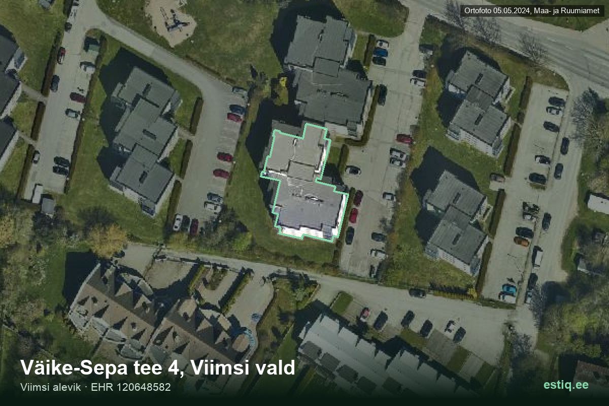 Väike-Sepa tee 4, Viimsi – ilmakuva rakennuksesta, ääriviiva rakennusrekisteristä (EHR)