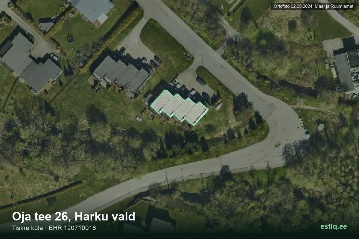 Oja tee 26, Harku – hoone aerofoto, kontuur ehitisregistri (EHR) andmetest