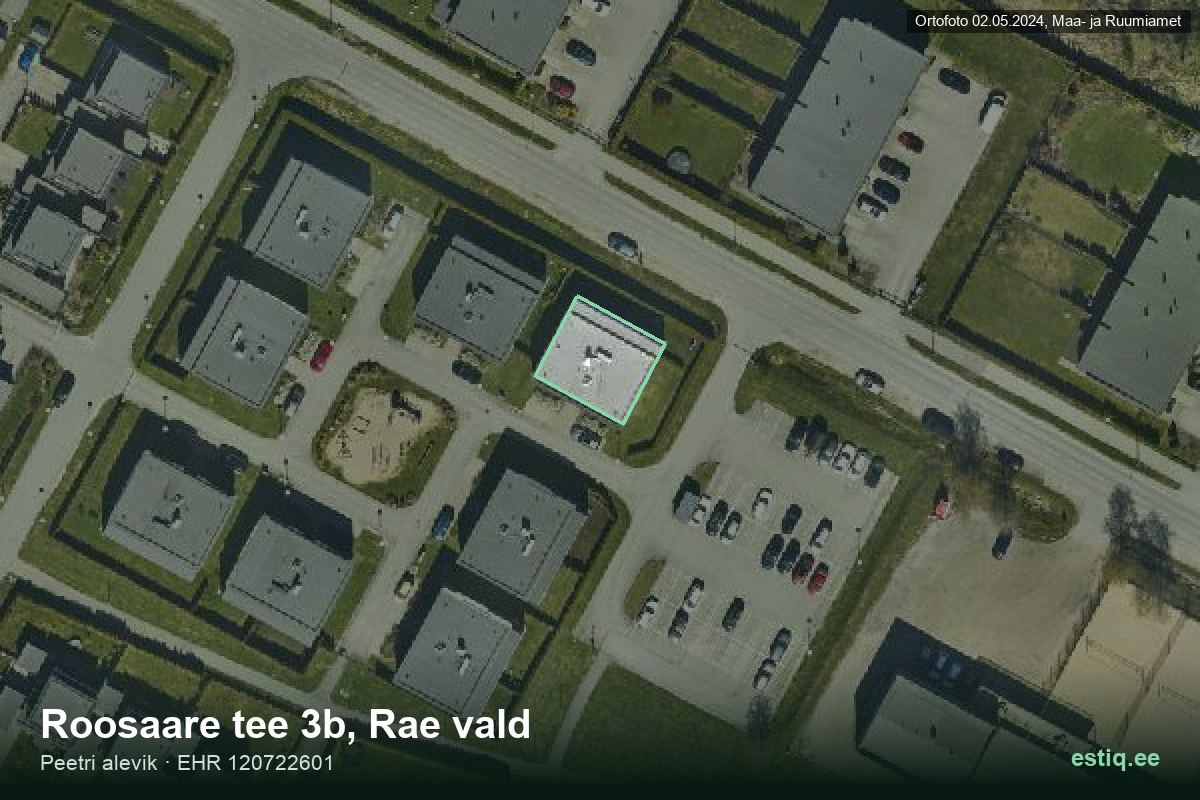 Roosaare tee 3b, Rae – hoone aerofoto, kontuur ehitisregistri (EHR) andmetest