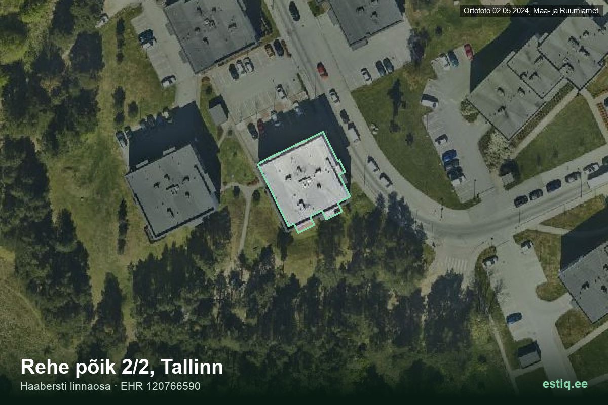 Rehe põik 2/2, Tallinn – ilmakuva rakennuksesta, ääriviiva rakennusrekisteristä (EHR)