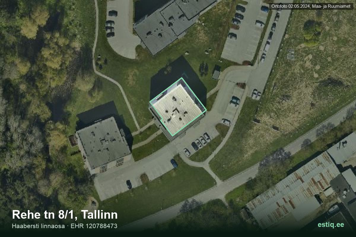 Rehe tänav 8/1, Tallinn – ilmakuva rakennuksesta, ääriviiva rakennusrekisteristä (EHR)