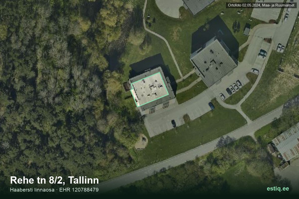 Rehe tänav 8/2, Tallinn – ilmakuva rakennuksesta, ääriviiva rakennusrekisteristä (EHR)