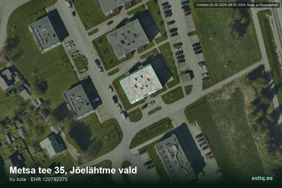 Metsa tee 35, Jõelähtme – hoone aerofoto, kontuur ehitisregistri (EHR) andmetest