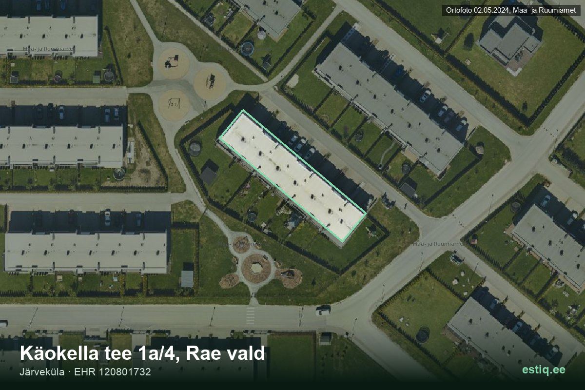 Käokella tee 1a/4, Rae – hoone aerofoto, kontuur ehitisregistri (EHR) andmetest