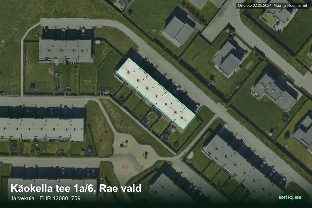 Käokella tee 1a/6, Rae – hoone aerofoto, kontuur ehitisregistri (EHR) andmetest
