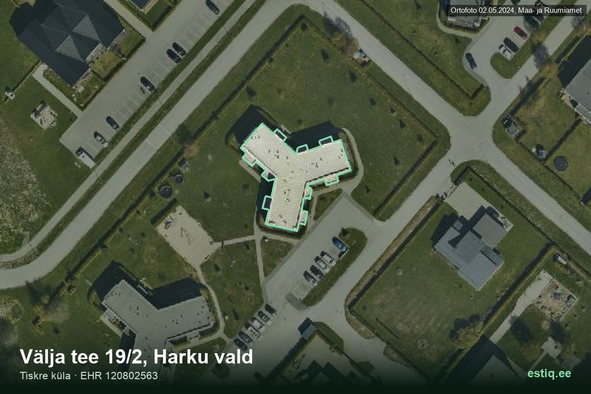 Välja tee 19/2, Harku – hoone aerofoto, kontuur ehitisregistri (EHR) andmetest