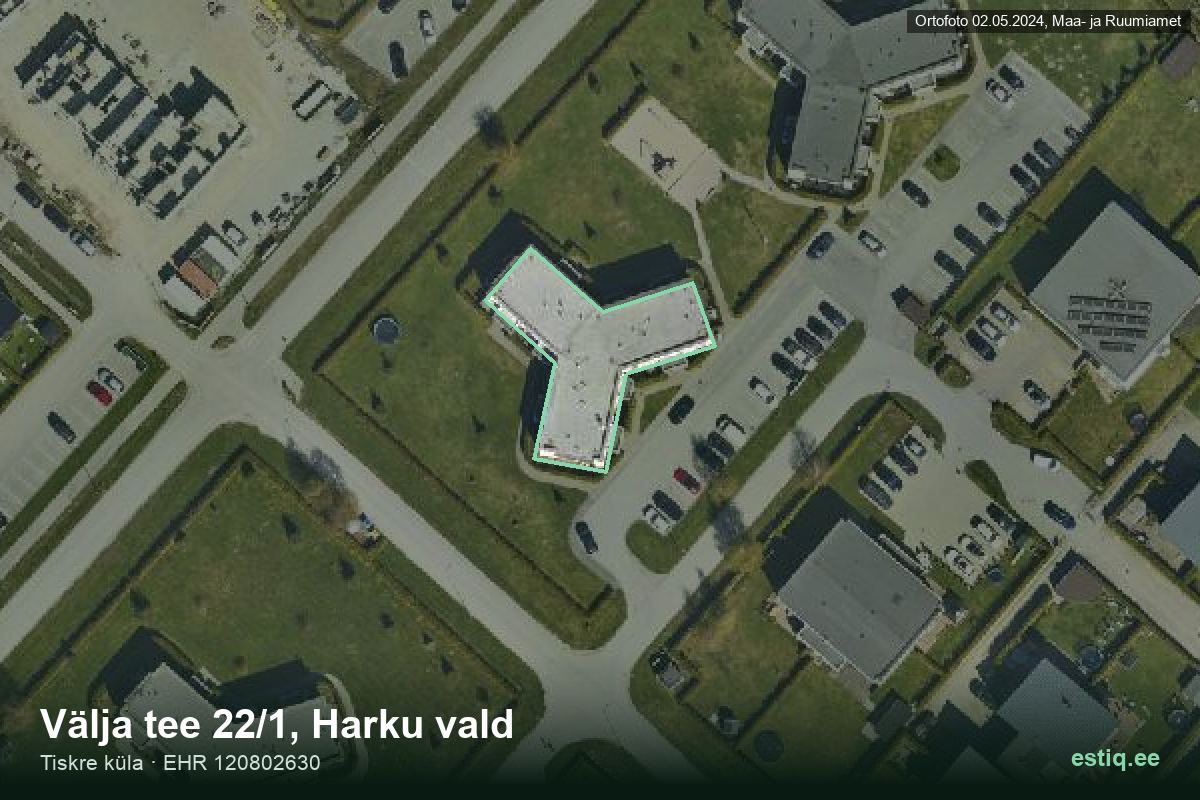 Välja tee 22/1, Harku – аэрофото дома, контур по данным регистра строений (EHR)