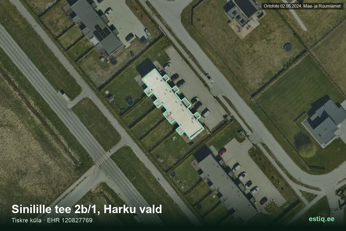 Sinilille tee 2b/1, Harku – hoone aerofoto, kontuur ehitisregistri (EHR) andmetest