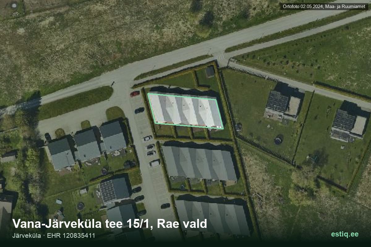 Vana-Järveküla tee 15/1, Rae – aerial photo of the building, outline from the Building Register (EHR)