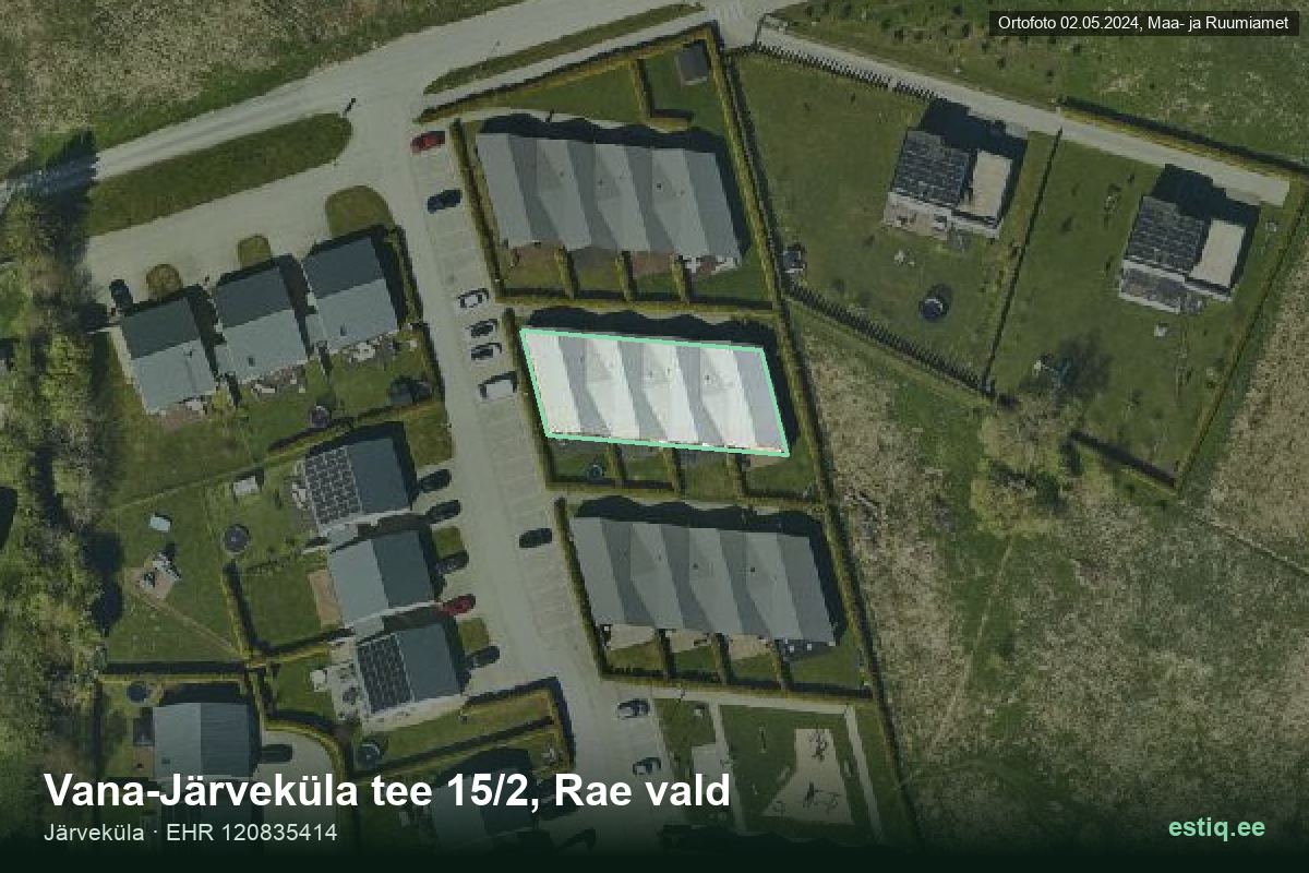Vana-Järveküla tee 15/2, Rae – hoone aerofoto, kontuur ehitisregistri (EHR) andmetest