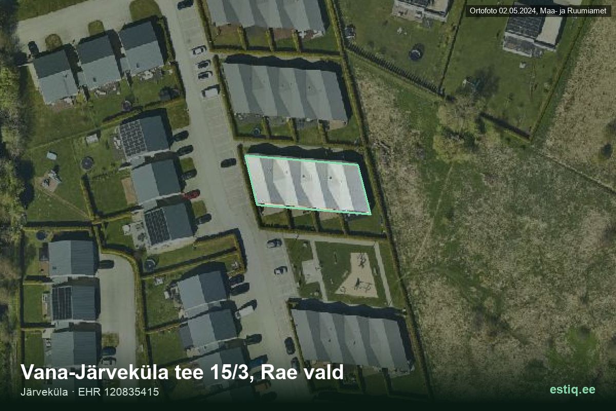 Vana-Järveküla tee 15/3, Rae – hoone aerofoto, kontuur ehitisregistri (EHR) andmetest
