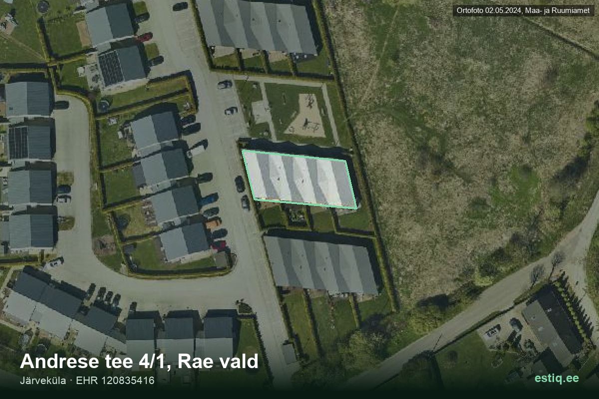 Andrese tee 4/1, Rae – hoone aerofoto, kontuur ehitisregistri (EHR) andmetest