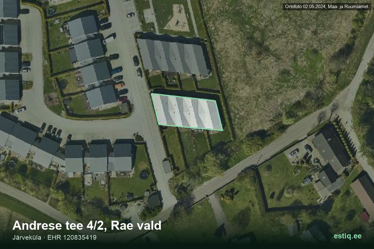 Andrese tee 4/2, Rae – hoone aerofoto, kontuur ehitisregistri (EHR) andmetest