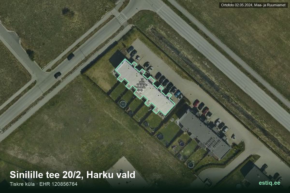 Sinilille tee 20/2, Harku – hoone aerofoto, kontuur ehitisregistri (EHR) andmetest