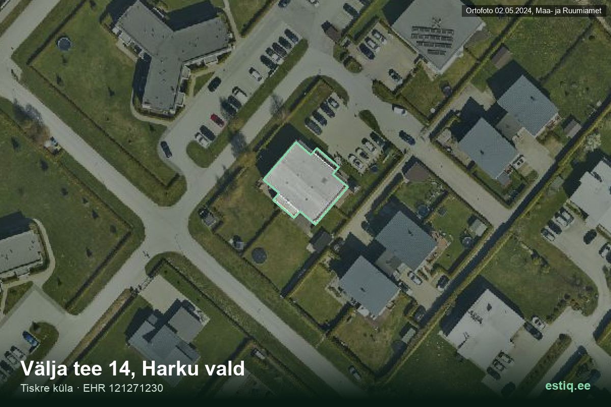 Välja tee 14, Harku – аэрофото дома, контур по данным регистра строений (EHR)